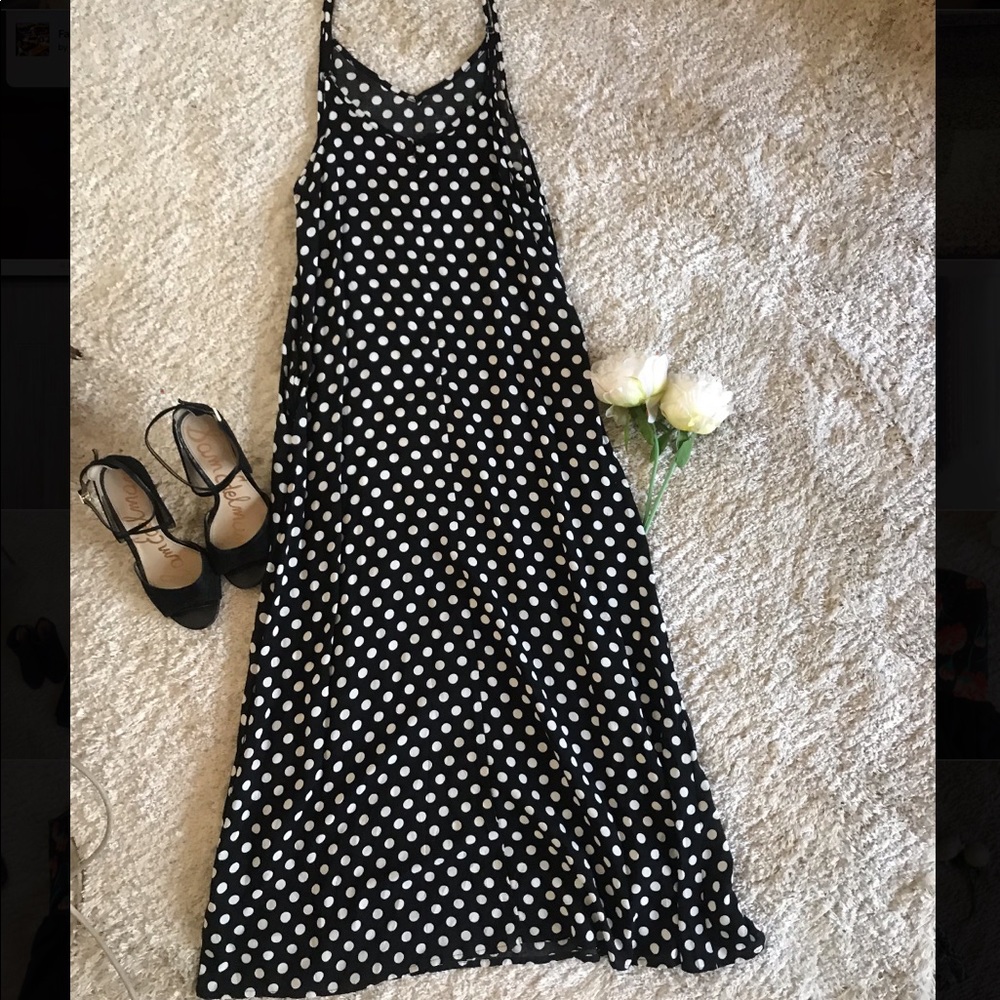 Polka dot maxi dress